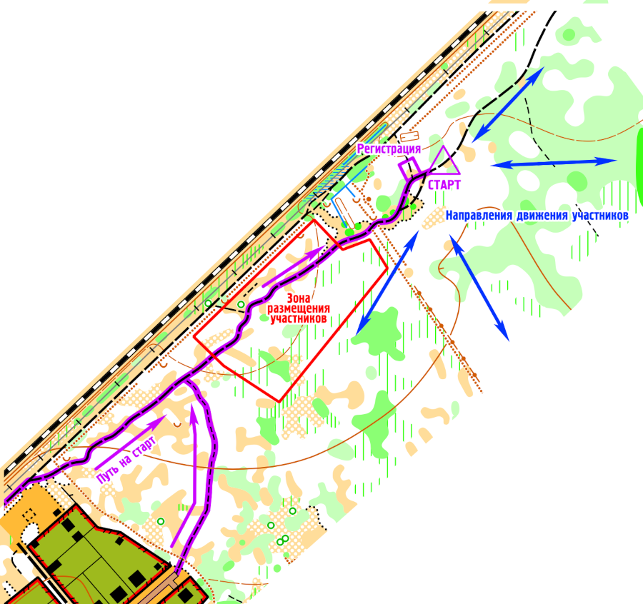 Схема прохода к старту